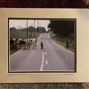 Country Road Cattle Crossing Art Print 11x14